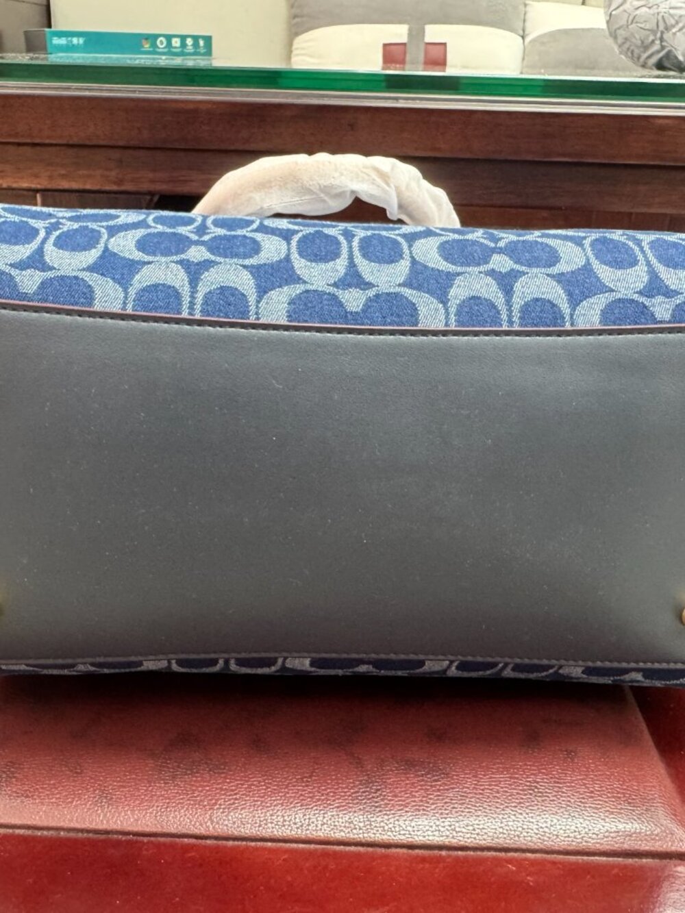 Coach Rowan Satchel Bag In Signature Denim Canvas NWT CY699 - Picture 4 of 6